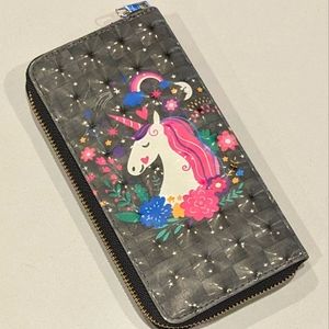 SOLD (Free with purchase of a purse) Holographic Unicorn Zipper Wallet
